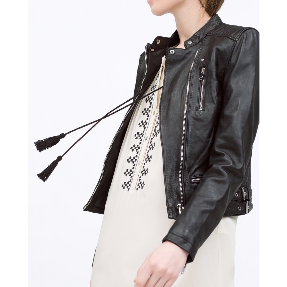 Zara Leather Biker Jacket